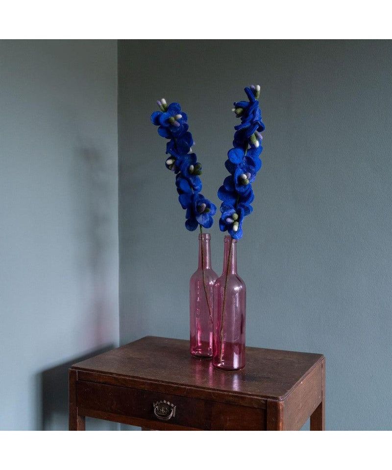 Sjaal Met Verhaal Bloem Ridderspoor Blauw