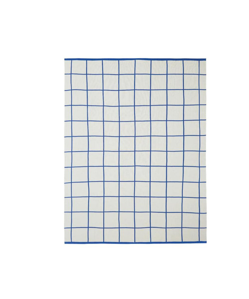 Sophie Home Grid Throw: Cobalt