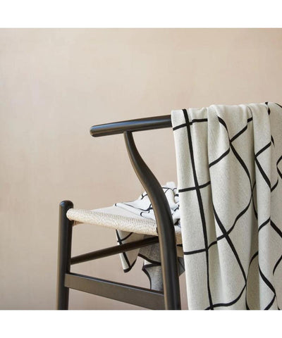 Sophie Home Grid Throw: Mono