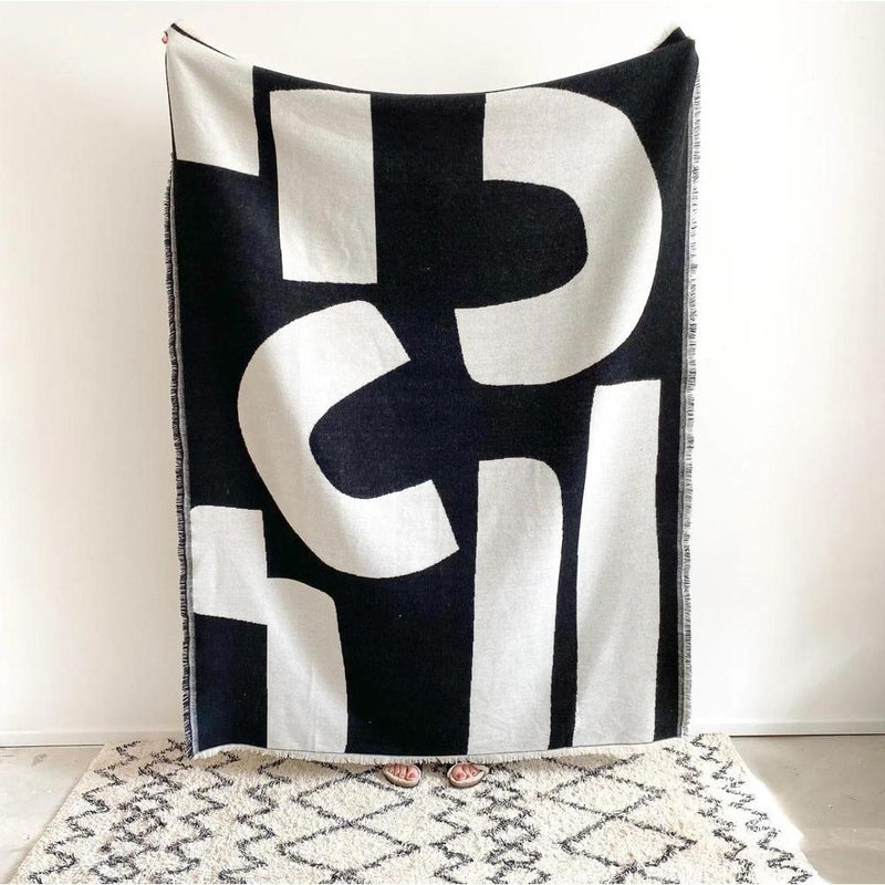 Sophie Home Ilo Merino Wool Throw: Mono - Studio Play