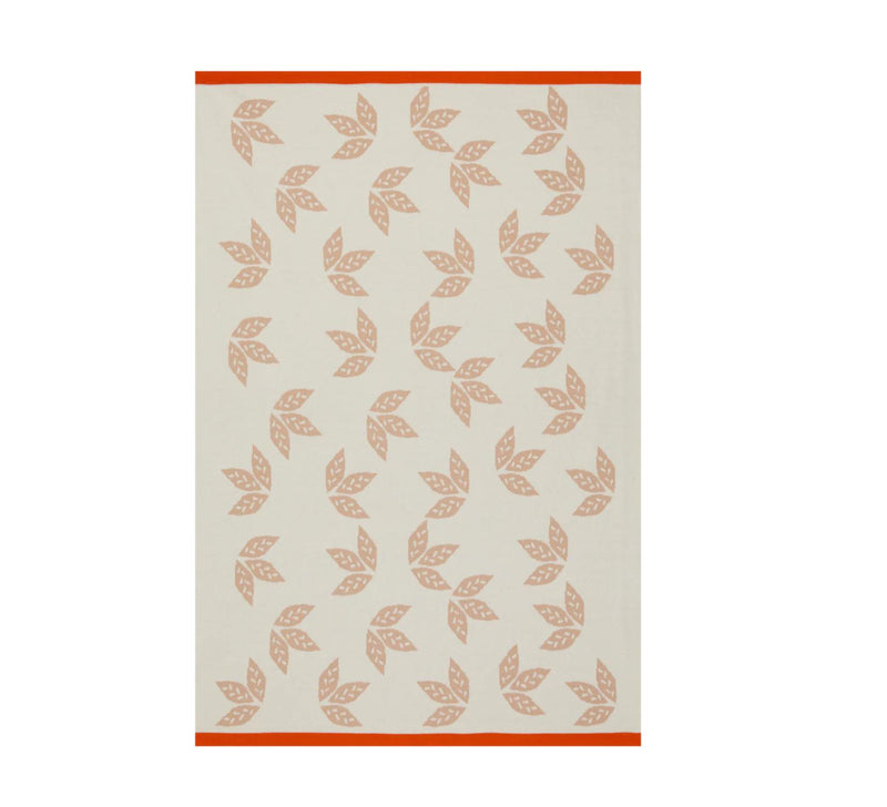 Sophie Home Leaf Reversible Baby Blanket: Pink
