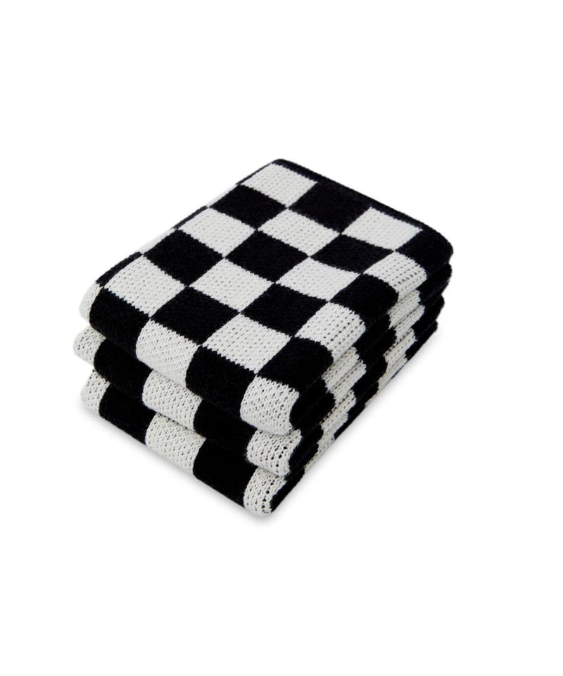 Sophie Home Reusable Dishcloths: Black Check