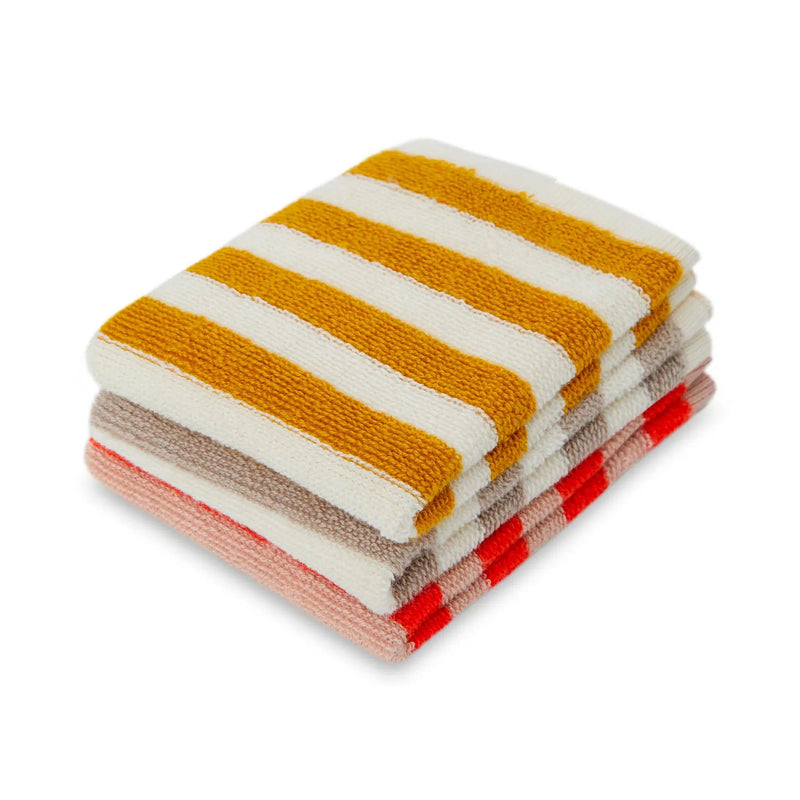 Sophie Home Striped Terry Washcloths: Citrus