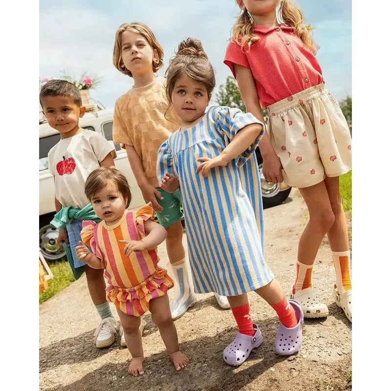 Sproet & Sprout Baby Ruffle Terry Jumpsuit Stripes - Studio Play