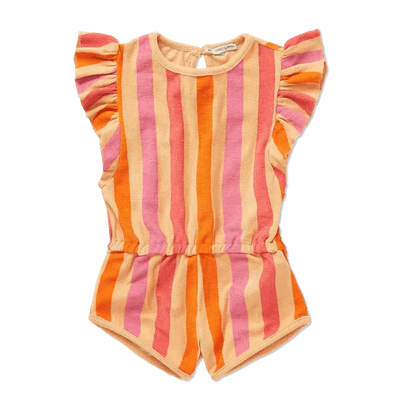 Sproet & Sprout Baby Ruffle Terry Jumpsuit Stripes - Studio Play