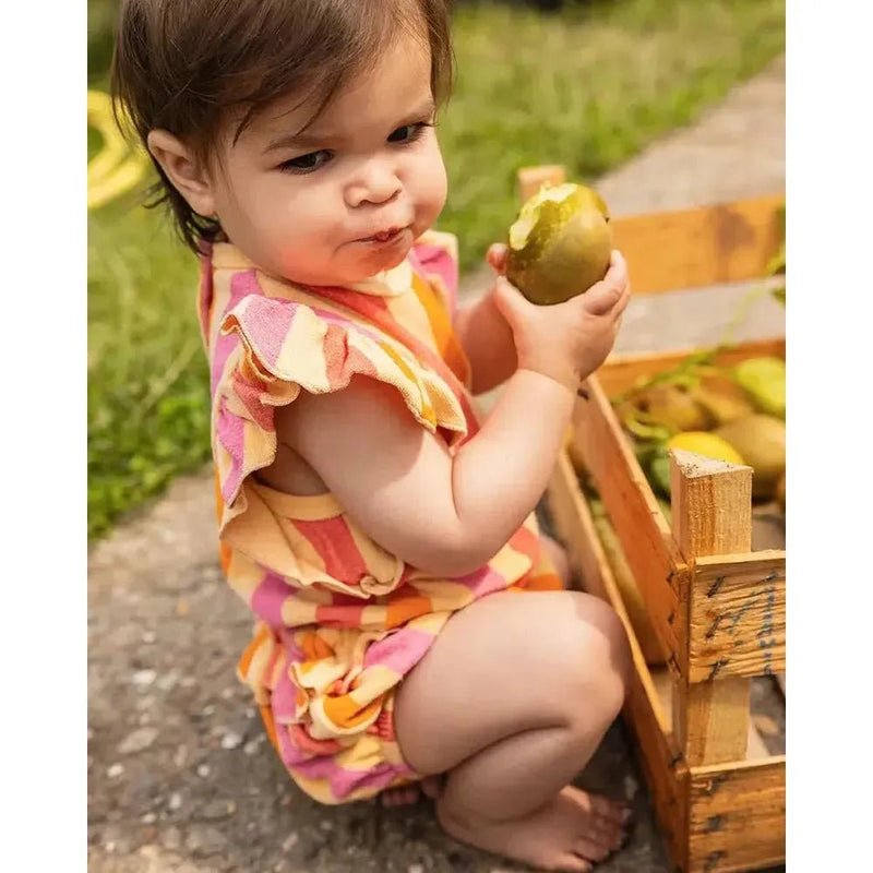 Sproet & Sprout Baby Ruffle Terry Jumpsuit Stripes - Studio Play