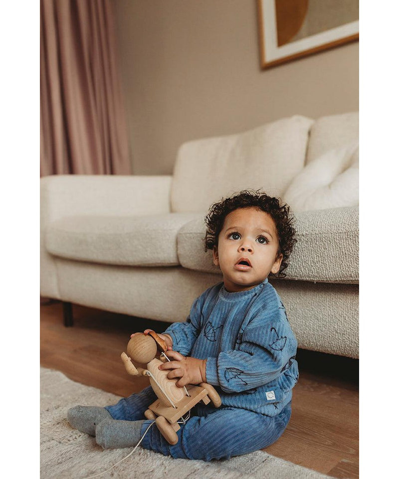 Sproet & Sprout Baby Sweatpants Velvet Rib Shadow Blue