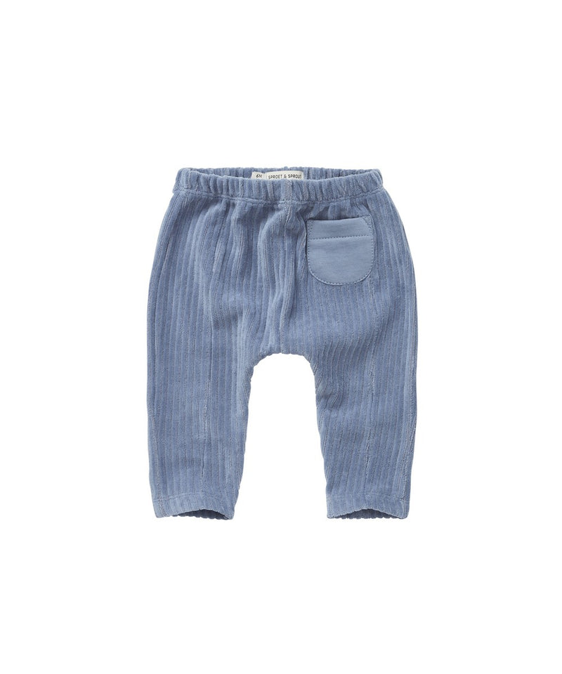 Sproet & Sprout Baby Sweatpants Velvet Rib Shadow Blue