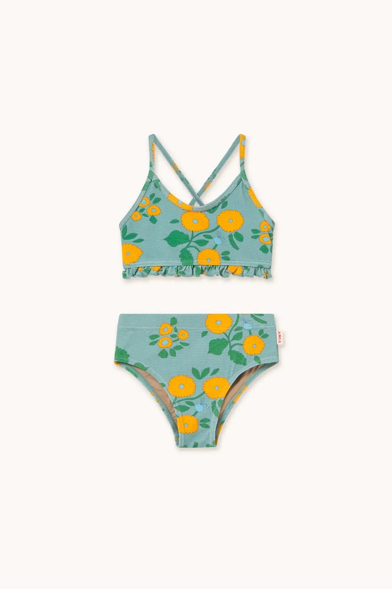 Tiny Cottons Flowers Swim Set Warm Grey