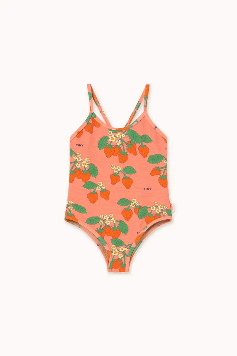 Tiny Cottons Strawberries Swimsuit Dark Pink