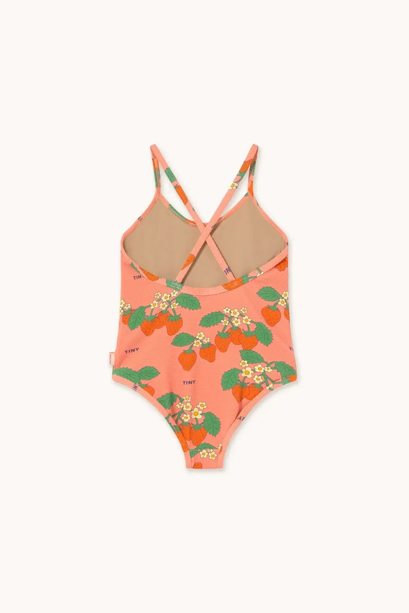 Tiny Cottons Strawberries Swimsuit Dark Pink