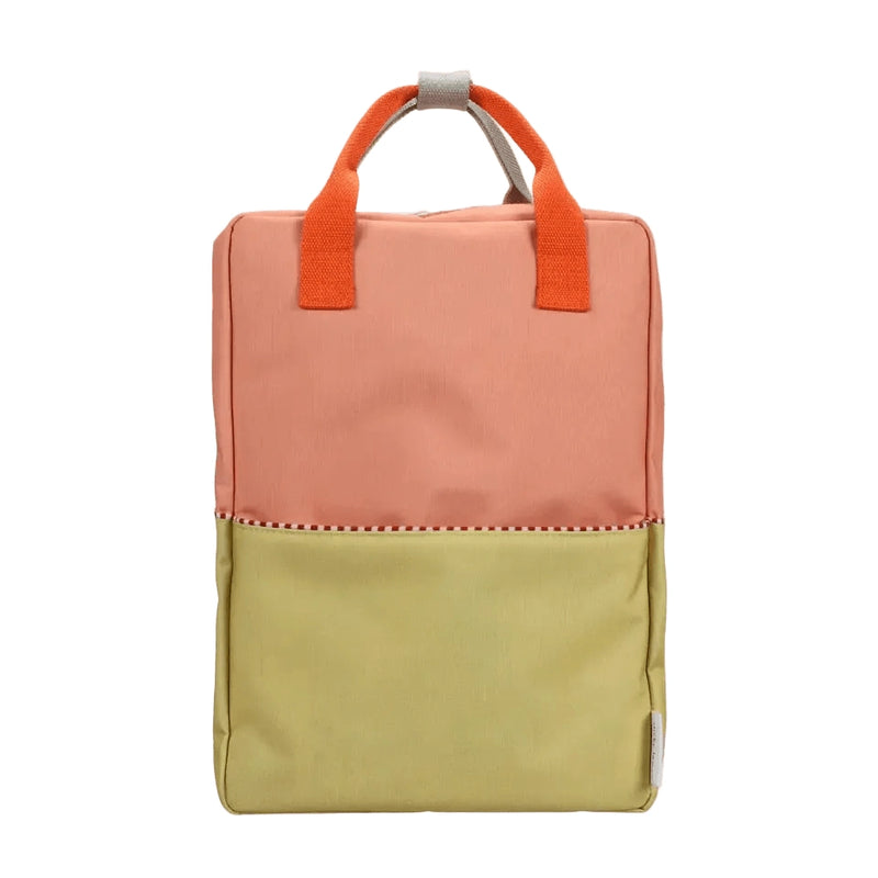 Sticky Lemon Backpack Large Wonders Colourblocking Coral Pink / Reed Green