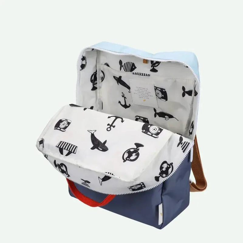 Sticky Lemon Backpack Large Wonders Colourblocking Zissou Blue / Blue Whale - Studio Play