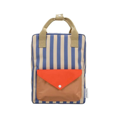Sticky Lemon backpack Medium Wonders Envelope Stripes Blue Whale / Sandy Yellow - Studio Play