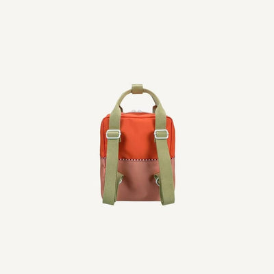 Sticky Lemon Backpack Small Colourblocking lifebuoy orange/coral pink - Studio Play