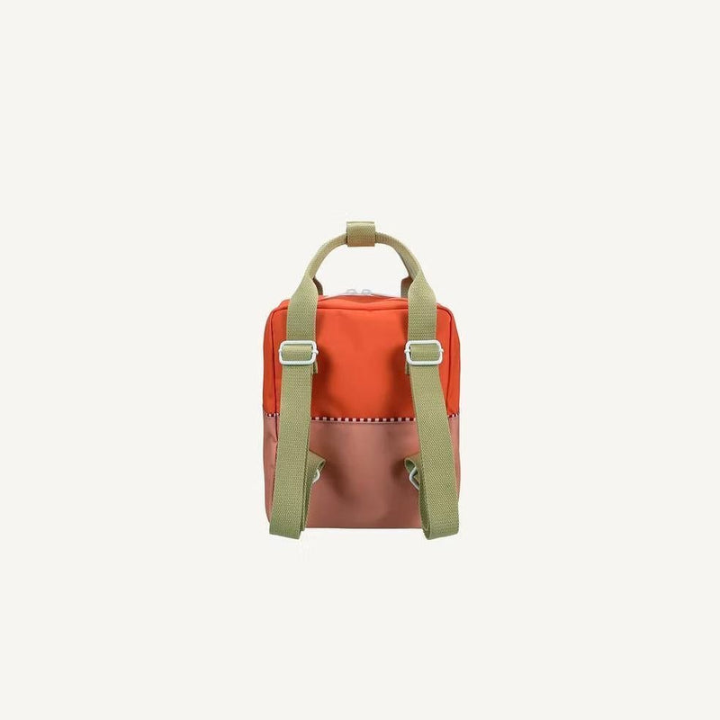 Sticky Lemon Backpack Small Colourblocking lifebuoy orange/coral pink - Studio Play