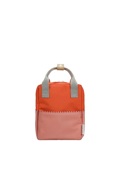 Sticky Lemon Backpack Small Colourblocking lifebuoy orange/coral pink - Studio Play