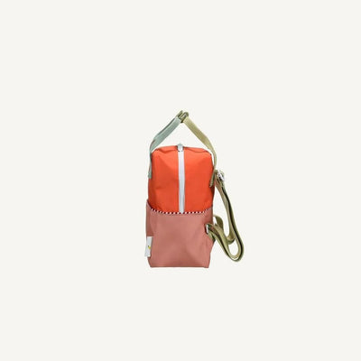 Sticky Lemon Backpack Small Colourblocking lifebuoy orange/coral pink - Studio Play