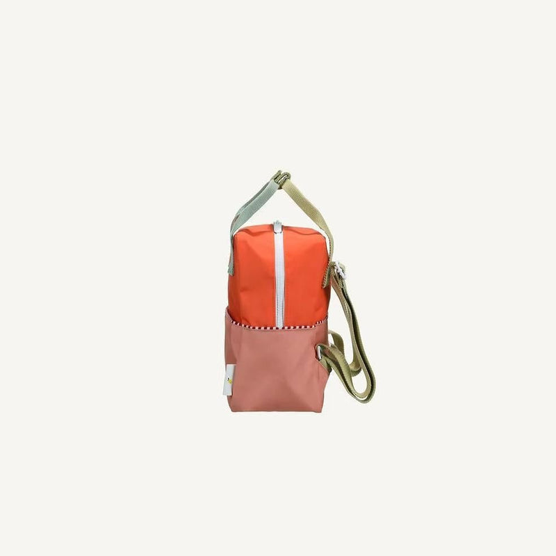 Sticky Lemon Backpack Small Colourblocking lifebuoy orange/coral pink - Studio Play