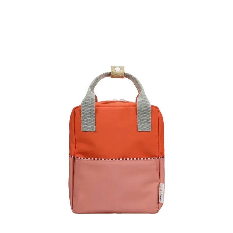 Sticky Lemon Backpack Small Colourblocking lifebuoy orange/coral pink