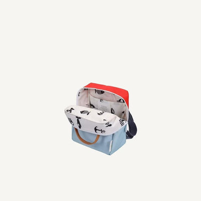 Sticky Lemon Backpack Small Colourblocking Red Hat Zissou Blue - Studio Play