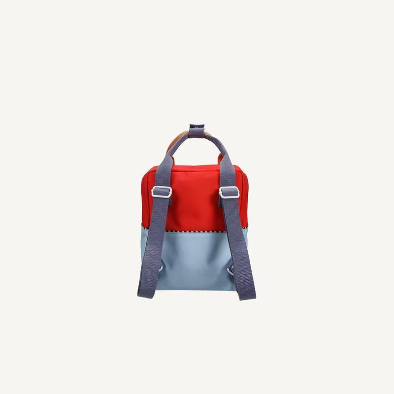 Sticky Lemon Backpack Small Colourblocking Red Hat Zissou Blue - Studio Play