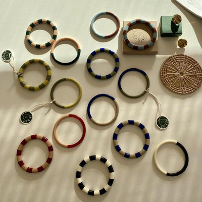 Stripe Bracelet Cobalt & Clay