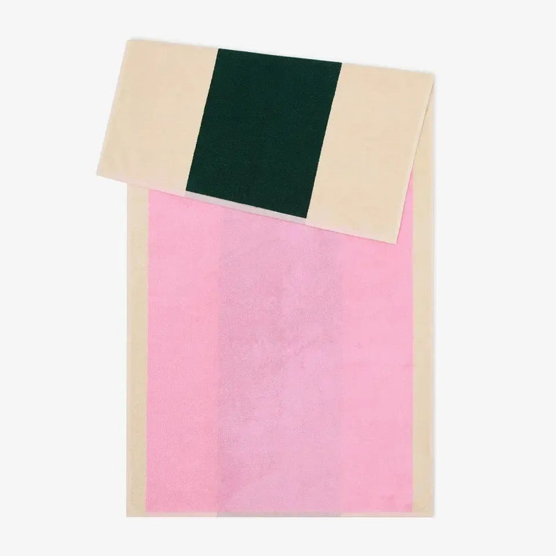 Suite702 Handdoek Pink/Dark Green