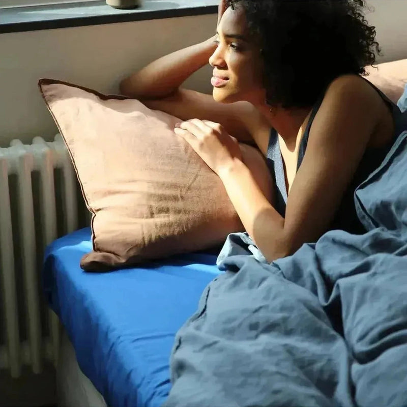 Suite702 Hoeslaken Cobalt Blue (Eénpersoonsbed)