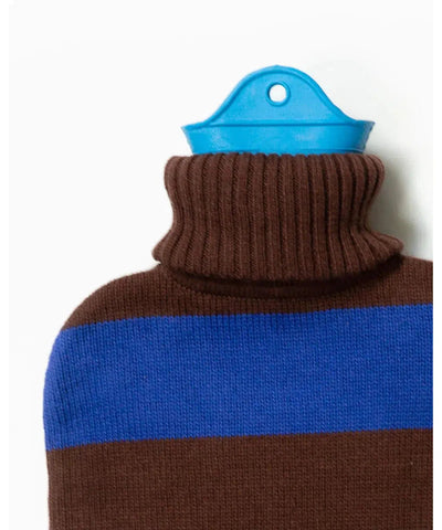 Suite702 Hot Water Bottle Cobalt/ Dark Brown