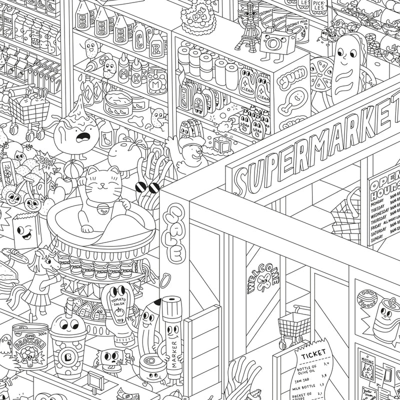 OMY XL Kleurposter Supermarket