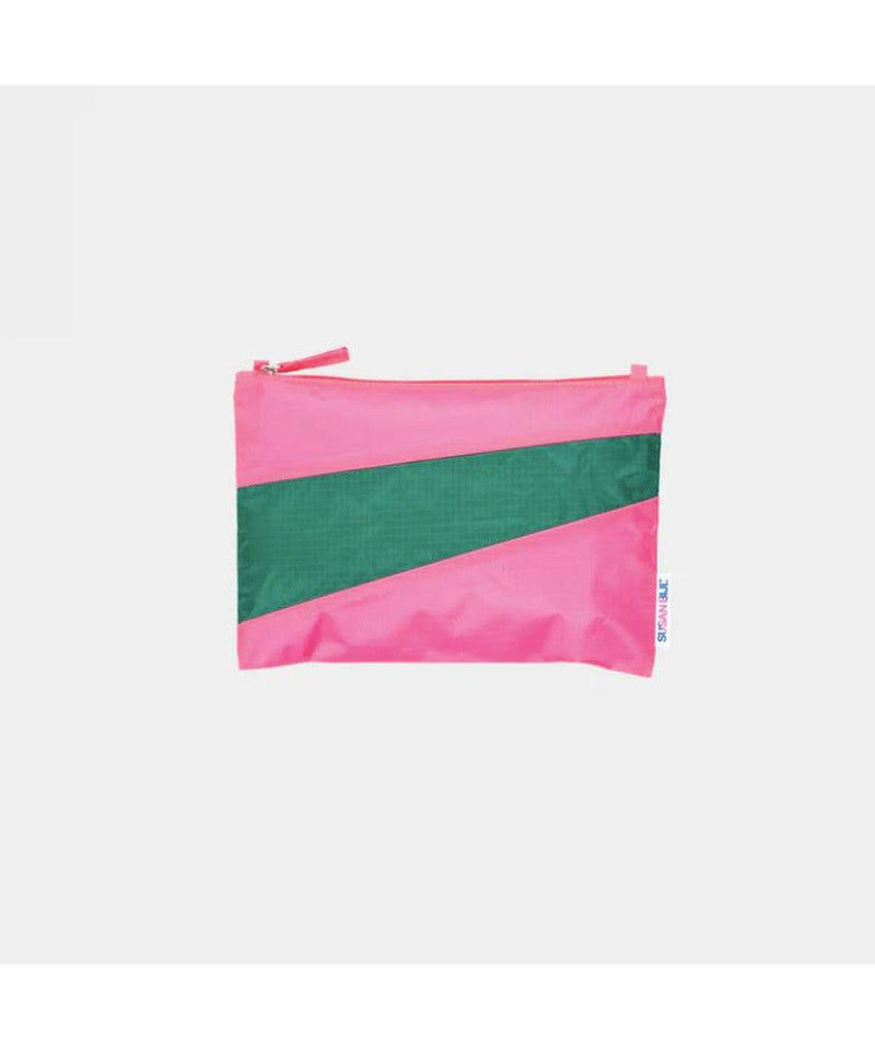 Susan Bijl The New Pouch Fluo Pink & Seaweed Medium