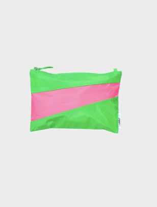 Susan Bijl The New Pouch Greenscreen & Fluo Pink Medium