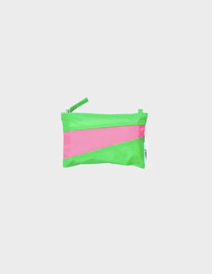 Susan Bijl The New Pouch Greenscreen & Fluo Pink Small
