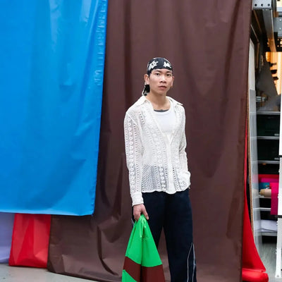 Susan Bijl The New Shopping Bag Large Greenscreen & Oxyde