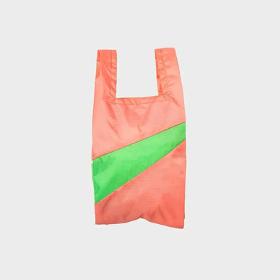 Susan Bijl The New Shopping Bag Small Coral & Greenscreen - Studio Play