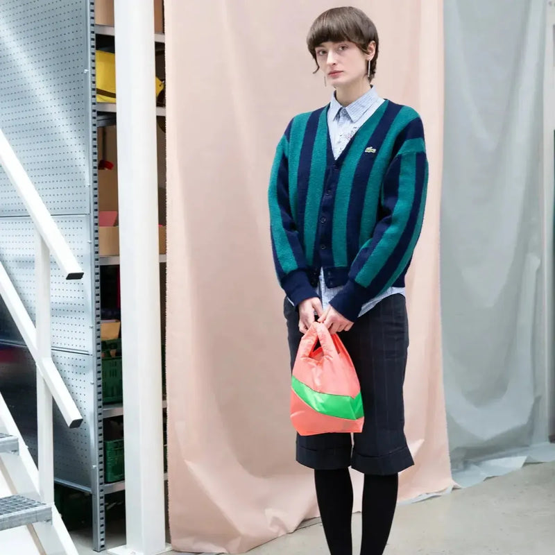 Susan Bijl The New Shopping Bag Small Coral & Greenscreen - Studio Play