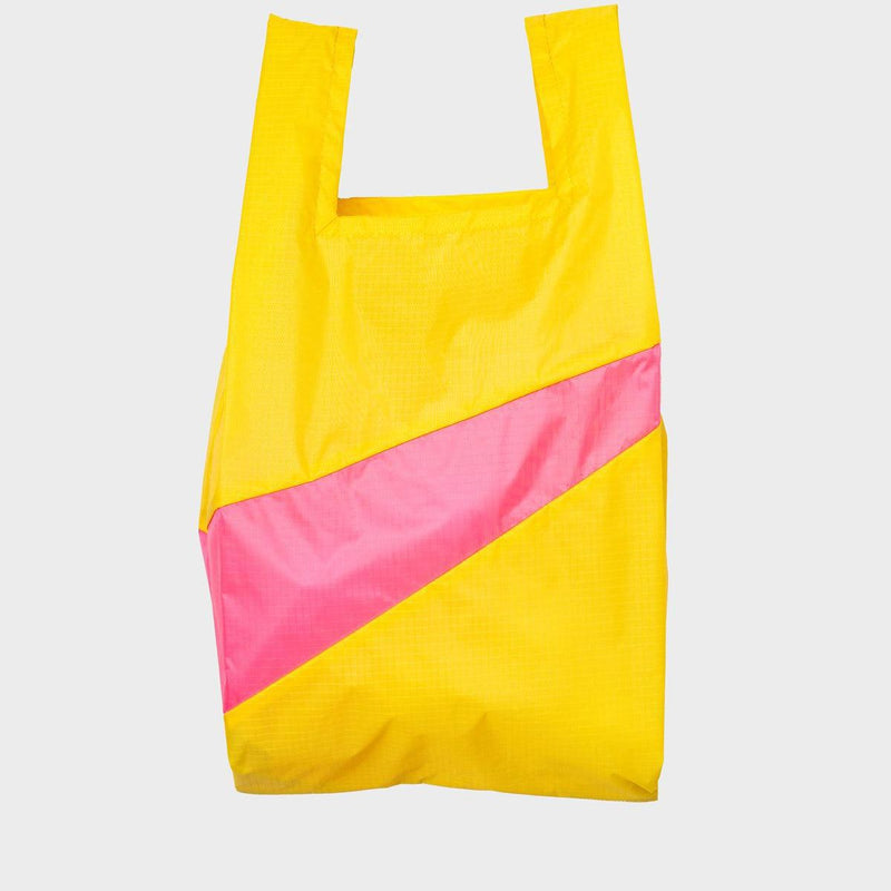 Susan Bijl The New Shopping Bag TV Yellow & Fluo Pink Medium