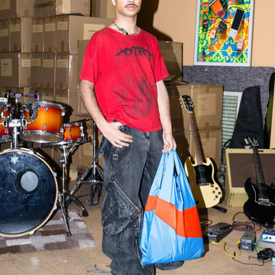 Susan Bijl The New Shopping Bag Wave & Red Alert (Large) - Studio Play