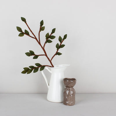 Sjaal Met Verhaal Bloem Tak Met Groene Blaadjes