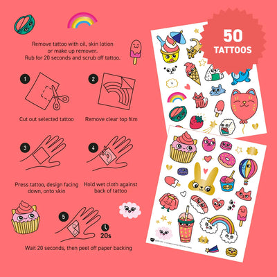 OMY Temporary Tattoos Kawaii