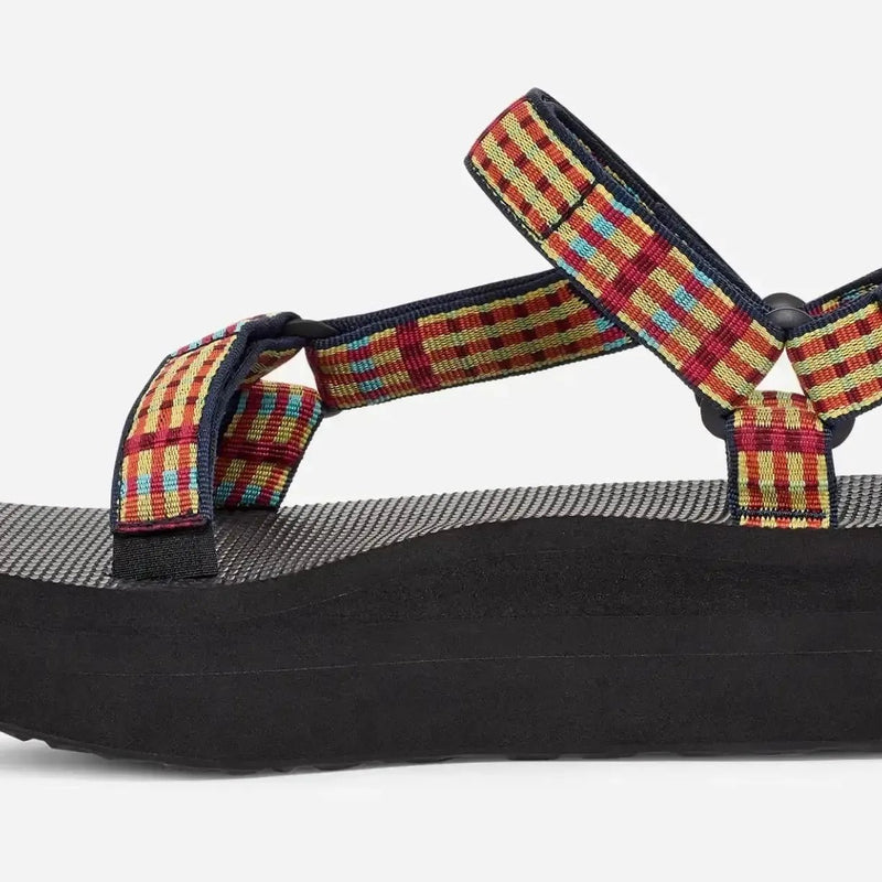Teva Flatform Universal Sandalen Modern Check Lemon Drop
