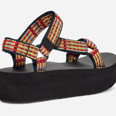 Teva Flatform Universal Sandalen Modern Check Lemon Drop