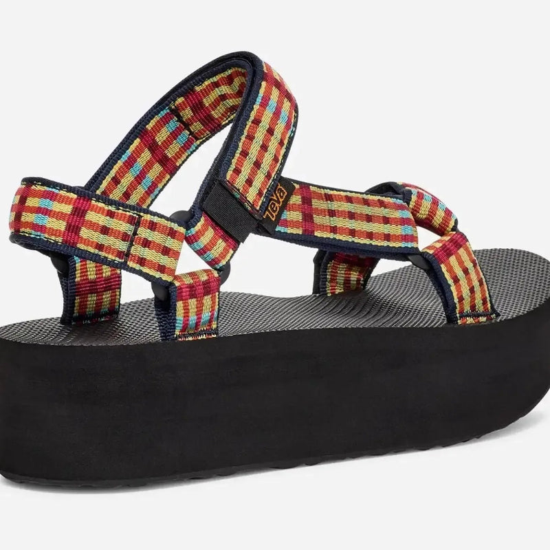 Teva Flatform Universal Sandalen Modern Check Lemon Drop