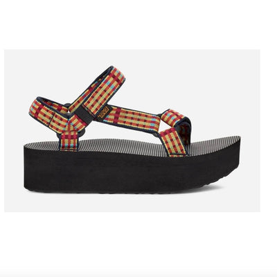 Teva Flatform Universal Sandalen Modern Check Lemon Drop - Studio Play