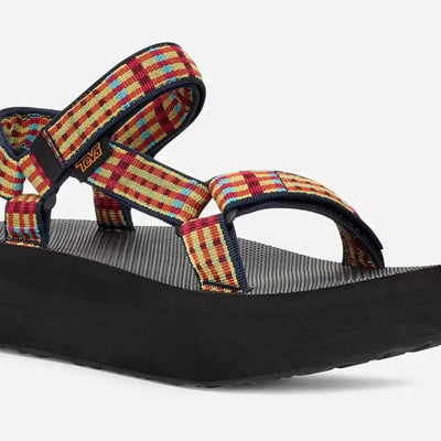 Teva Flatform Universal Sandalen Modern Check Lemon Drop - Studio Play