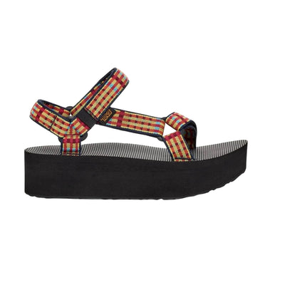 Teva Flatform Universal Sandalen Modern Check Lemon Drop - Studio Play