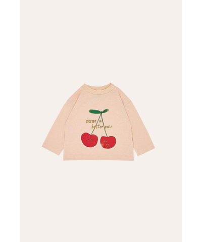 The Campamento Cherries Long Sleeves Baby T-shirt Pink