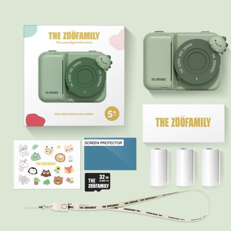 The Zoofamily camera Print Dino Green