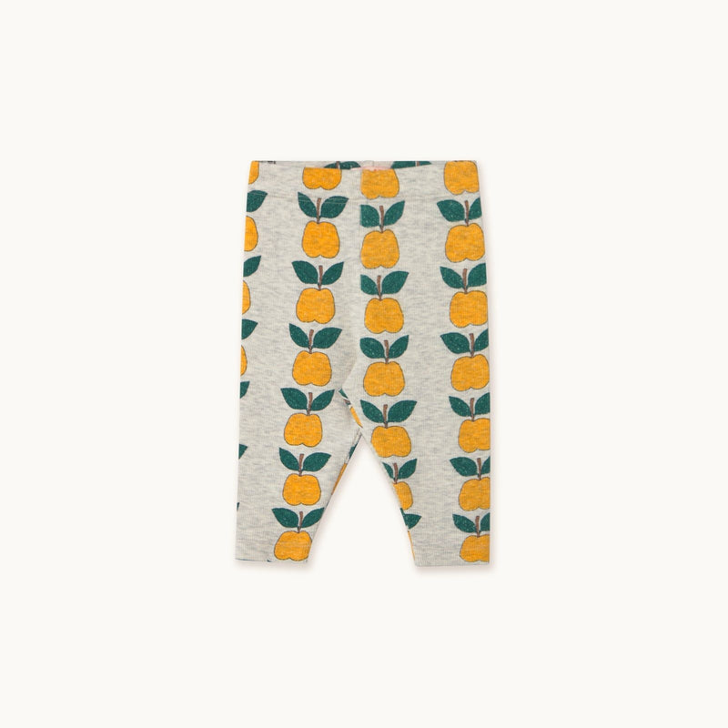Tiny Cottons Apples Rib Baby Pant Cream Heather